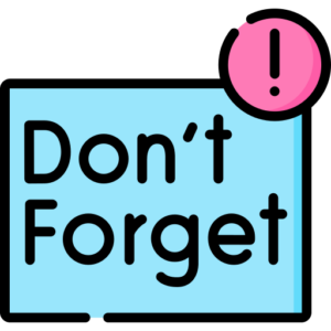 Reminder: Don't forget!